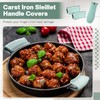 Patelai 8 Pcs Silicone Pot Holders Cast Iron Handle Cover