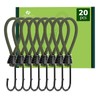 Abma Cord Bungee Cords with Hooks 15cm 20Pcs Small Bungee