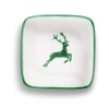 GMUNDNER KERAMIK Manufaktur 0324SAQU09 Green Deer Schälchen quadratisch 9 x