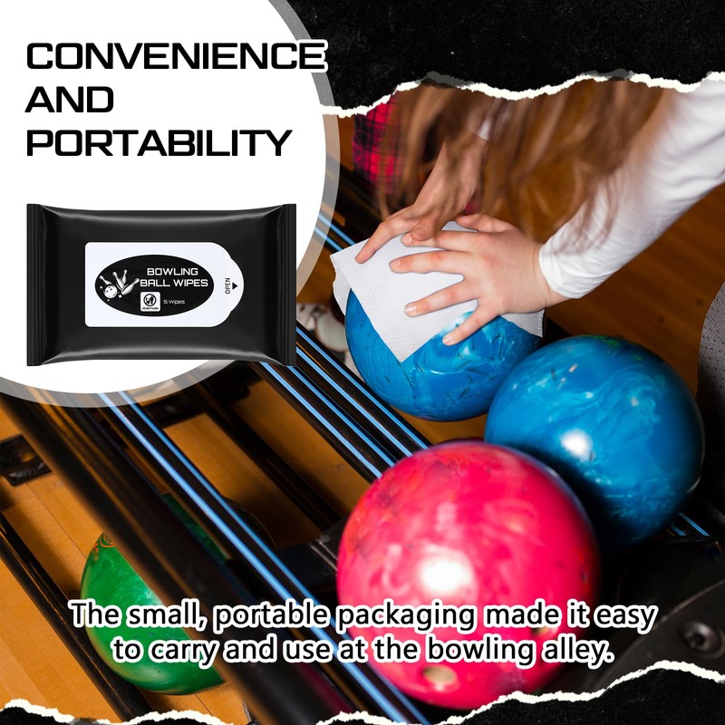 Heigble 12 Pack Bowling Ball Cleaning Wipes Cleaner Kit Bowling