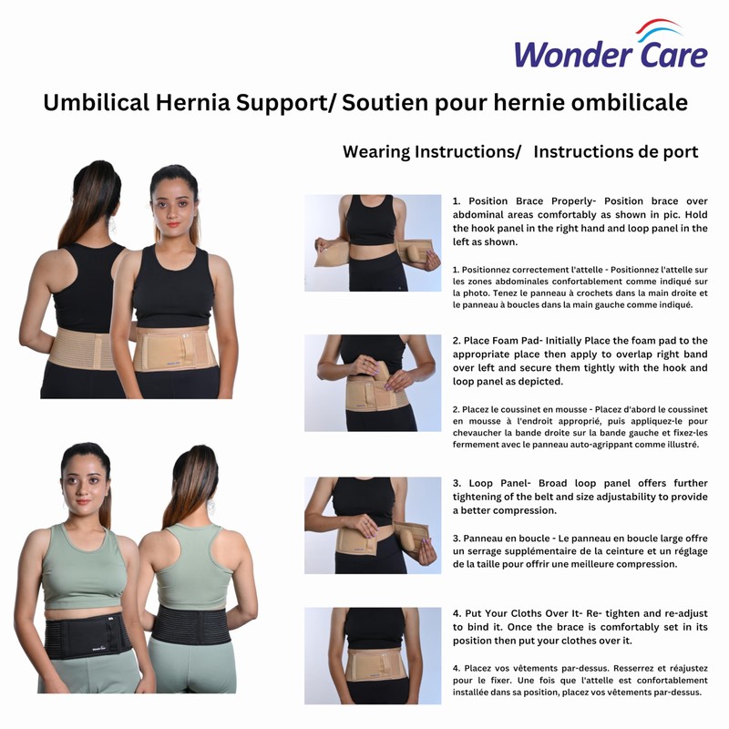 Wonder Care- Umbilical Hernia Support Belt Abdominal Binder for Belly