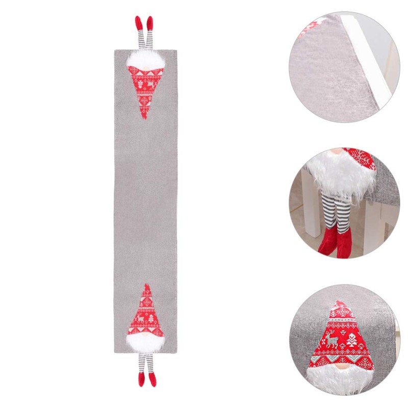TOYANDONA Christmas Table Runner Santa Gnome Table Runner Christmas Table