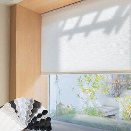 Kerxwerd Custom Cellular Shades, Double Cell Honeycomb Window Shade Customized Size, Cellular Fabric Swatches