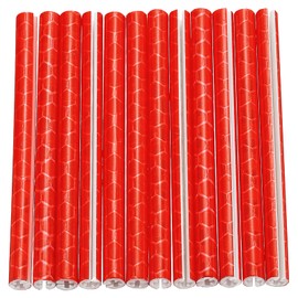 HARFINGTON 36pcs Bike Reflective Spoke Skins 0.2" Plastic Bicycle Spoke Reflectors Spoke Covers Trim Wrap Wheel 360°Visibility for Road Mountain Bike Motorcycles Decoration, Red