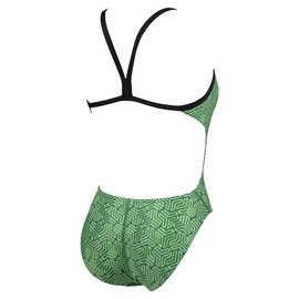 ARENA Kikko Womens Chlorine Resistant Athletic One Piece Swimsuit, Bathing Suit for Lap Swimming, Swim Competition & Water Sports-Green