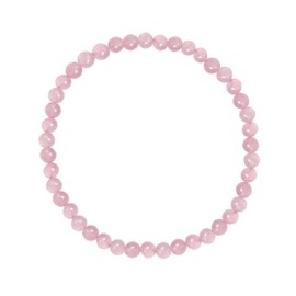 SIMPLÍ BASIC Natural Rose Quartz Healing Gemstone Bracelet 4mm Bead | Womens & Mens | Romantic Love Crystal | Happiness | Maternal Love Self Love | Inc Gift Box