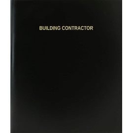 BookFactory Building Contractor Log Book/Journal/Logbook - 120 Page, 8.5''x11'', Black Hardbound (XLog-120-7CS-A-L-Black(Building Contractor Log Book))