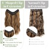SEGO 18 Inch One Piece Clip in Hair Extensions U-Shaped