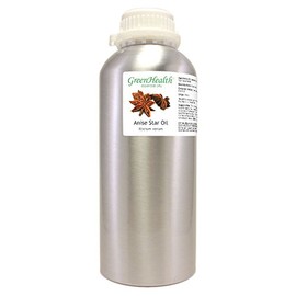 Anise Star Essential Oil - 32 fl oz (946 ml) Aluminum Bottle w/ Plug and Cap - 100% Pure Essential Oil - GreenHealth