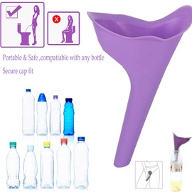 VJK 2Pack Female Urination Device, Female Urinal Silicone Funnel Urine Cups Portable Urinal for Women Standing Up to Pee Funnel Reusable Women Pee Funnel, Camping,Outdoor,Travel, Activities