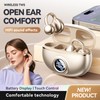 Clip-On Open-Ear Wireless Bluetooth 5.4 Earbuds & Bone Conduction Headphones