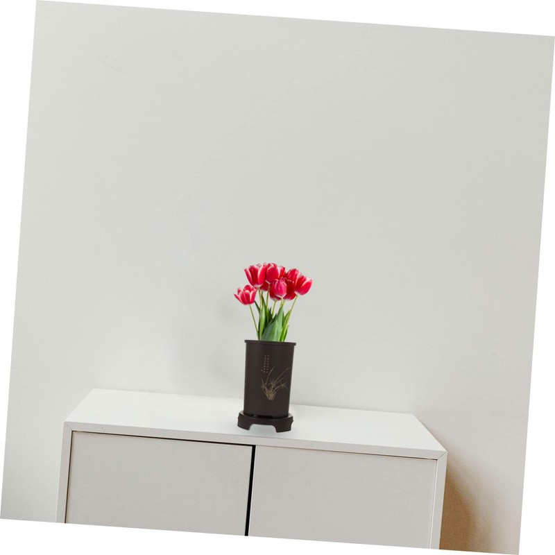 BESPORTBLE 1set Orchid Pot with Tray Elegant Indoor Flower Planter