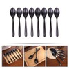 HEMOTON 8pcs Melamine Soup Spoon Heat Resistant Serving Spoon Won