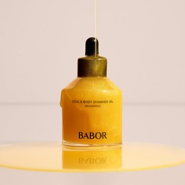 BABOR Soul & Body Shimmer Oil, Shimmer Oil, Skin Care for Dry Skin, Natural Golden Glow, with Nourishing Oils and Glow Particles, Vegan, 100 ml
