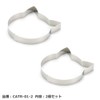 ZEOOR Pancake Cercle Ring, Cat Shape, Stainless Steel, Shallow Shape,