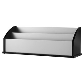 Kantek Black Acrylic and Aluminum Letter/Message Sorter, 10.25-Inch Wide x 3.5-Inch Deep x 4-Inch High (BA350)