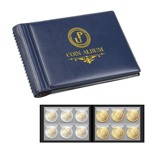Uncle Paul Coin Collection Album 60 Pockets – Blue 35