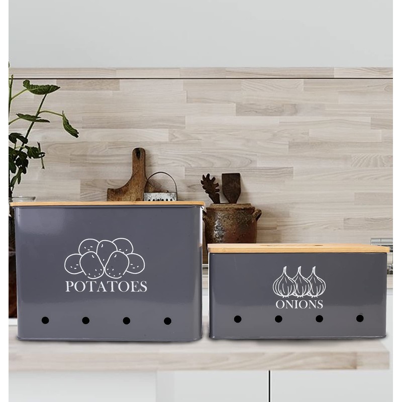 Gdfjiy Potato Onion Kitchen Storage Canisters,Storage Bin For Kitchen 2