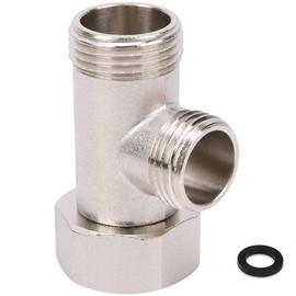 Bidet T Adapter - 7/8"x7/8"x3/8" 3 Way Tee Connector with Leak-Proof Gasket, Universal Toilet Faucet Splitter & Shower Head Valve for Bidet Attachment, Home Toilet Diverter Hose Fitting Easy Install