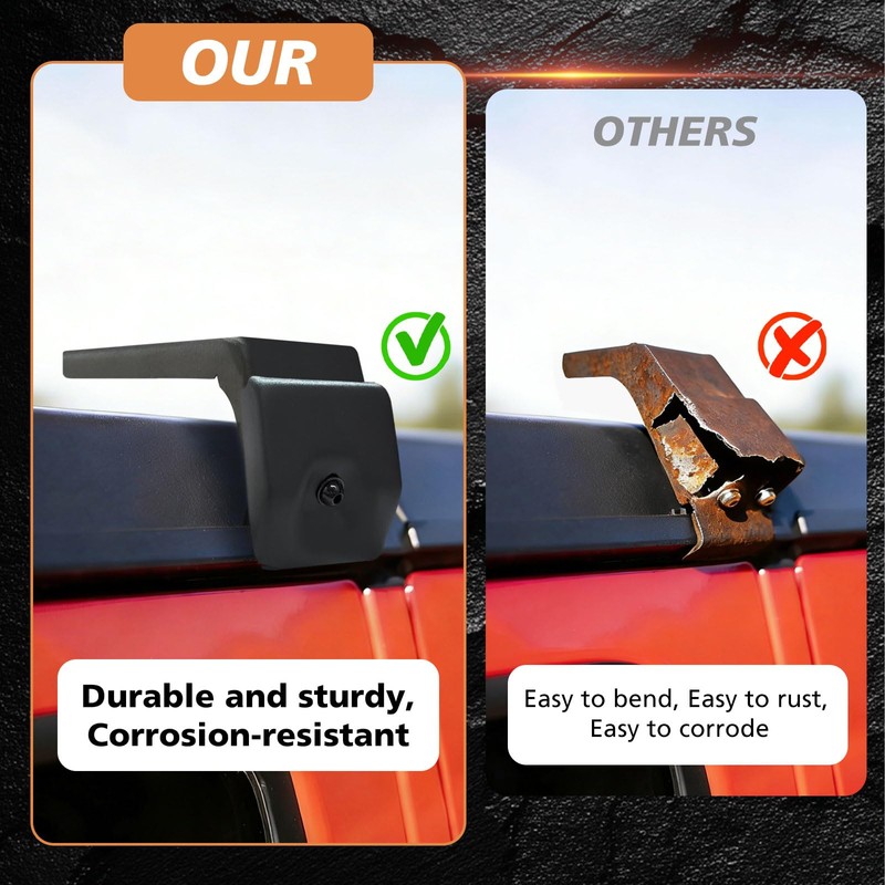 4Pcs Rain Gutter Roof Rack Mount Brackets for Wrangler JL