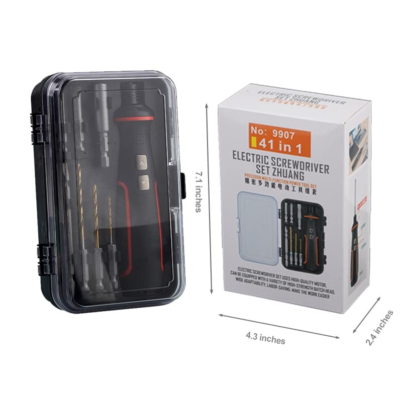 Electronic Precision Screwdriver Set LED Lights Two-layer Organizing Case 41pcs