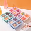 BLLREMIPSUR 4 Pack Snack Boxes with Lids, 4 Compartments Bento