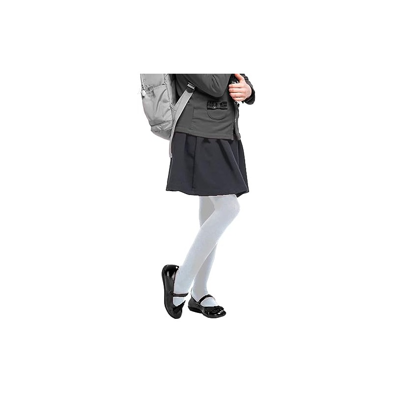 reshmena® 1 Girls Cotton Tights Kids Uniform School Tights Plain