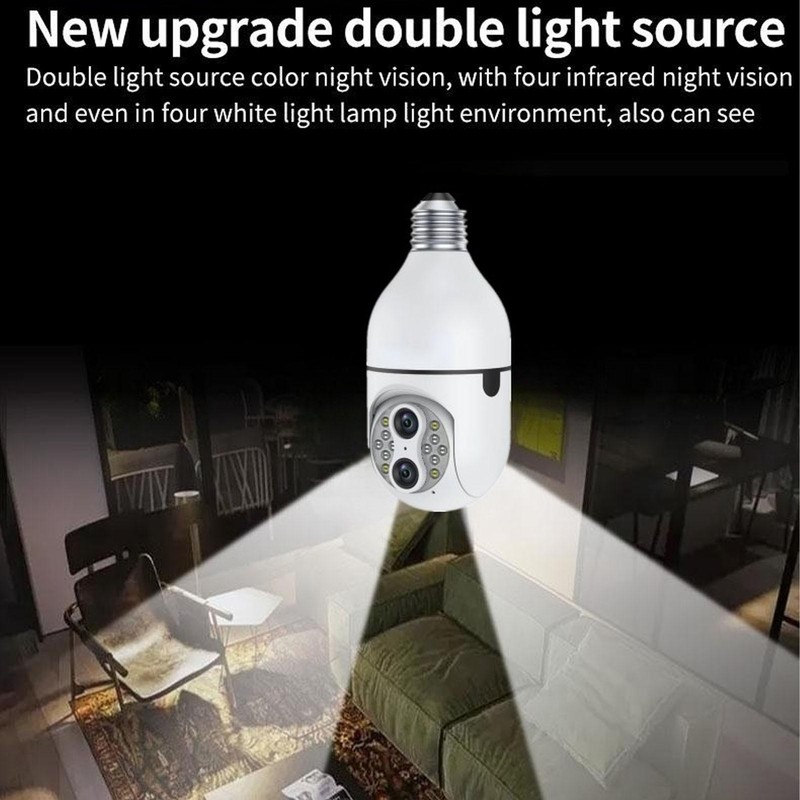 Dual Lens Security Camera WiFi 360 Degree Panoramic Al Human