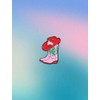 Pink Cowgirl Enamel Pin – Western Boot & Hat Brooch