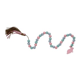 Set of 3 Wood Bead Garlands Farmhouse Easter Home Decor Accents Tiered Tray Decoration (3 Easter Garlands)