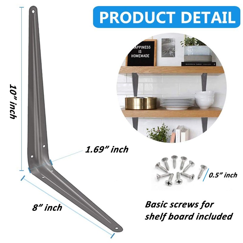 Wideskall® Metal 8" x 10" inch Wall Corner Angle Shelving