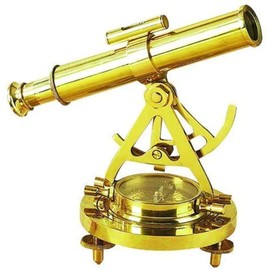 Brass Telescope Compass Feel The Distant Objects Nearer 6"