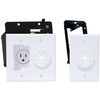 Midlite 2A5251-1G-W Power+Port Recessed Receptacle Kit and Wireport With Grommet,