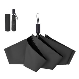 konciwa Parasol, Full Shade, Large Size, Lightweight, 100% UV Protection Certified, Automatic Opening/Closing, Folding Parasol, Blackout Heatstroke, Protects Skin, Windproof, Durable, Portable, Super