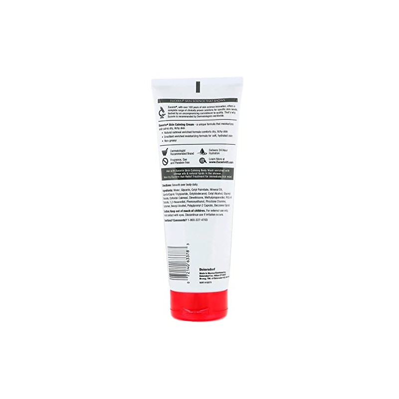 Eucerin Dry Skin Therapy Calming Creme, 8 oz (226 G)