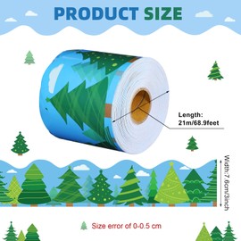 Pine Trees Straight Rolled Trim Bulletin Board Borders Camping Theme Classroom Borders Woodland Decor for Teachers School Classroom Chalkboard Bulletin Board Office School Home Wall Decor