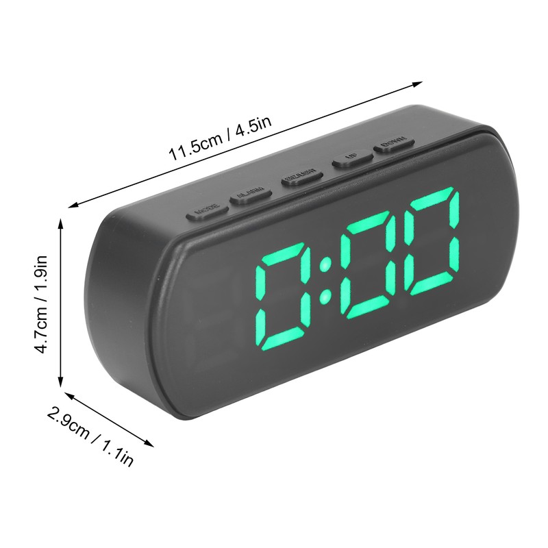 Digital Alarm Clocks Snooze Temperature 12 24Hr Small Electronic Desk