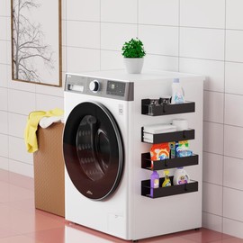 Magnetic Fridge Organizer Set - Metal Spice & Kitchen Storage Rack for Refrigerator & Oven No Drilling Needed Space Saving Kitchen Organizer for Small Spaces Back to School & Dorm Essentials Decor Installation