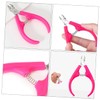 Baluue 2pcs Cuticle Nipper Non-slip Handle Portable Nail Trimmer for