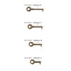 Stilmöbel und Antique Replacement Key Furniture Key Brass Patinated Long
