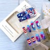 CJDLTS Independence Day Press on Nails Medium Square Stars Stripes