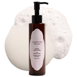 Cosmette Fresh Awakening Daily Cleanser Non-Stripping Face Wash with Olive, Rice Bran, and Sunflower Oils Gently Hydrates and Protects Natural Moisture Barrier, 4 fl oz