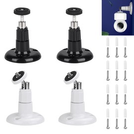 CODIRATO Pack of 4 Camera Wall Mount Metal Security Wall Mount Adjustable Surveillance Camera Ceiling Mount Indoor/Outdoor Universal Camera Mount for Arlo Go, Arlo HD, Arlo Pro