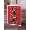 Caroline's Treasures DAC3049GCA7P Border Terrier Holiday Christmas Greeting Cards Pack