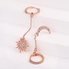 JIANGYUE Sun and Star Chain Tassel Dangle Drop Hoop Earrings
