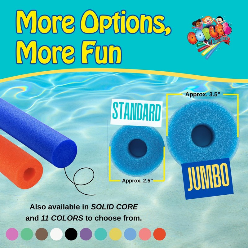 Oodles of Noodles Deluxe Rainbow Pool Noodles Foam - Pack