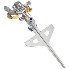 Cellfast pulsation sprinkler, lawn sprinkler, impulse sprinkler LUX for watering areas up to 530 m², solid metal, circular sprinkler 360 °, 52-160, working temperature range: 5 ̊C to 50 ̊C