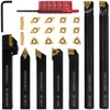 Indexable Lathe Turning Tool 21Pcs Kit,7 Pcs Metal Lathe Tool