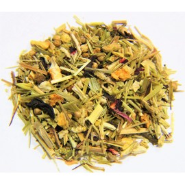 Nelson's Tea - Lemon Ginger Honey - Herbal loose leaf tea - Caffeine Free - Echinacea, ginger root, lemongrass, bee pollen, marshmallow root, coriander, hibiscus, lemon peel, and oat straw - 3.2 oz