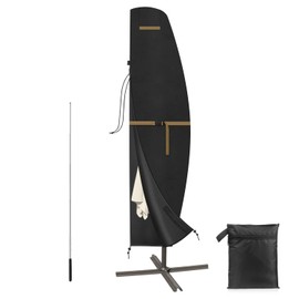 VANSHEIM Parasol Cantilever Umbrella Cover Garden Parasol Cover Offset Patio Umbrella Cover Waterproof, Anti-UV Oxford Fabric, Large Garden Umbrella Covers for Ø 2 to 4m Garden Parasol 280x40/81/45cm